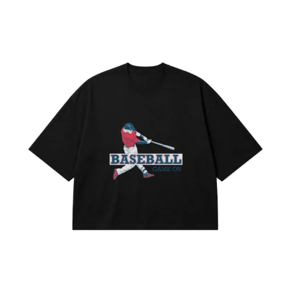 تیشرت باکسی بیسبال طرح Baseball Game On کد 20625