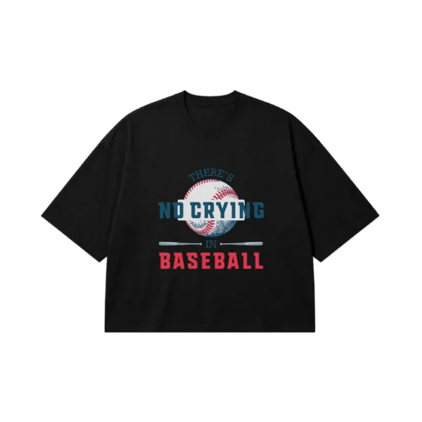 تیشرت باکسی بیسبال طرح There's No Crying In Baseball کد 20628