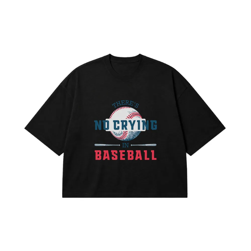 تیشرت باکسی بیسبال طرح There's No Crying In Baseball کد 20628