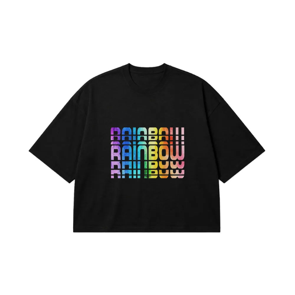 تیشرت باکسی طرح Rainbow Rainbow کد 20674