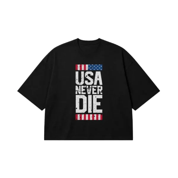 تیشرت باکسی طرح USA Never Die کد 20676