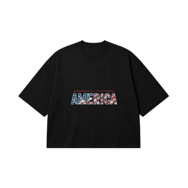 تیشرت باکسی طرح America کد 20679