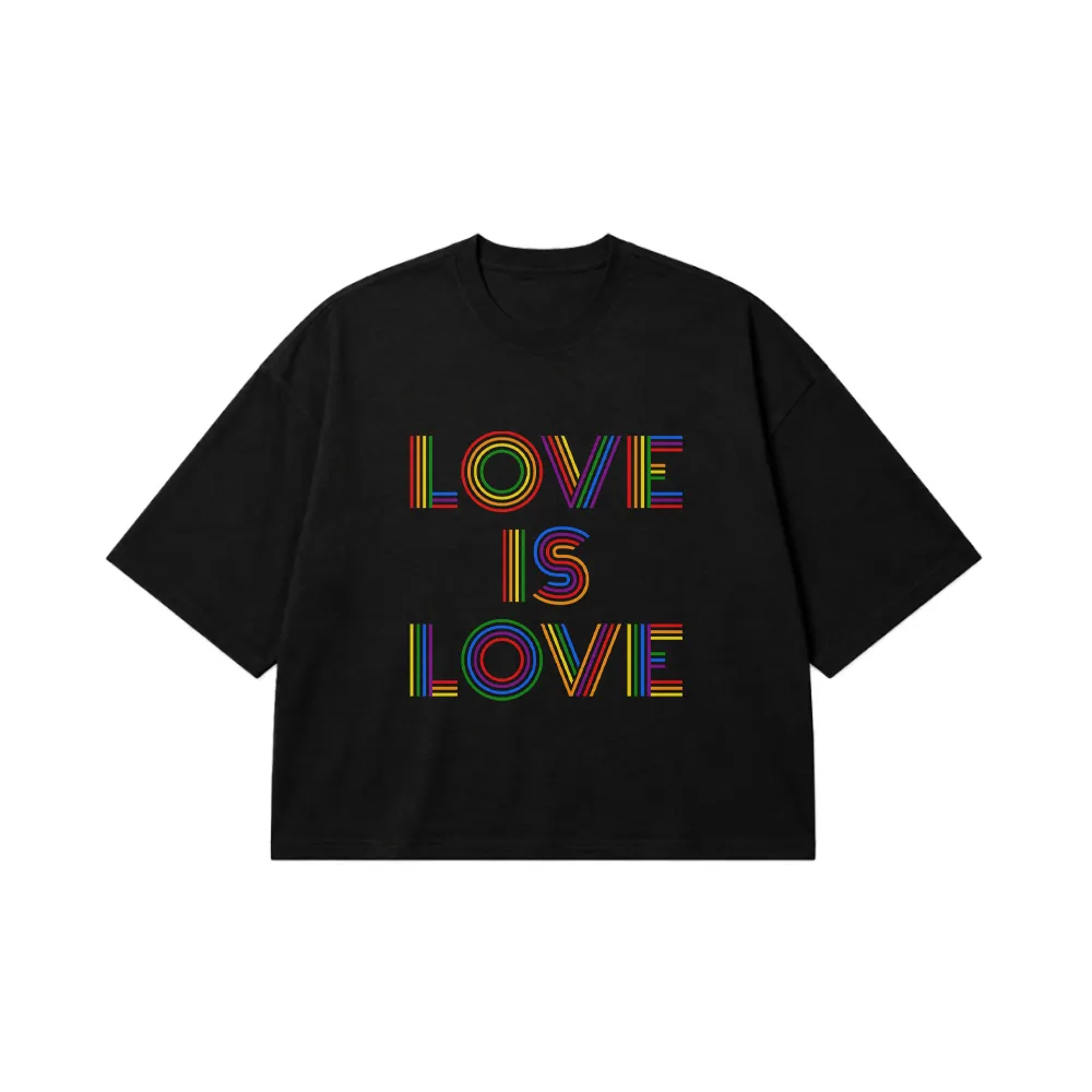 تیشرت باکسی طرح Love Is Love کد 20766