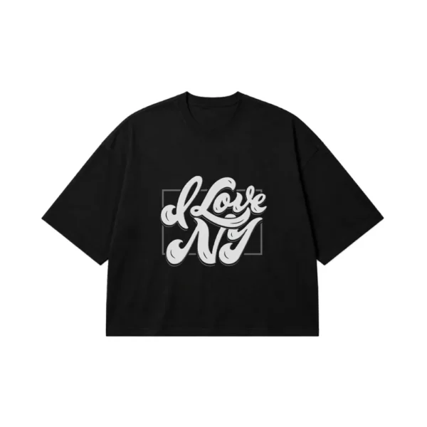 تیشرت باکسی نوشته I Love NY کد 20818