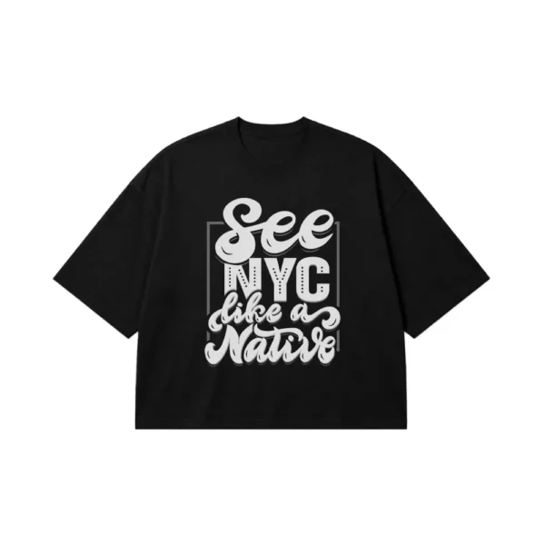 تیشرت باکسی نوشته See NYC Like a Native کد 20820