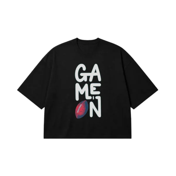 تیشرت باکسی فوتبال آمریکایی طرح Game On کد 20861