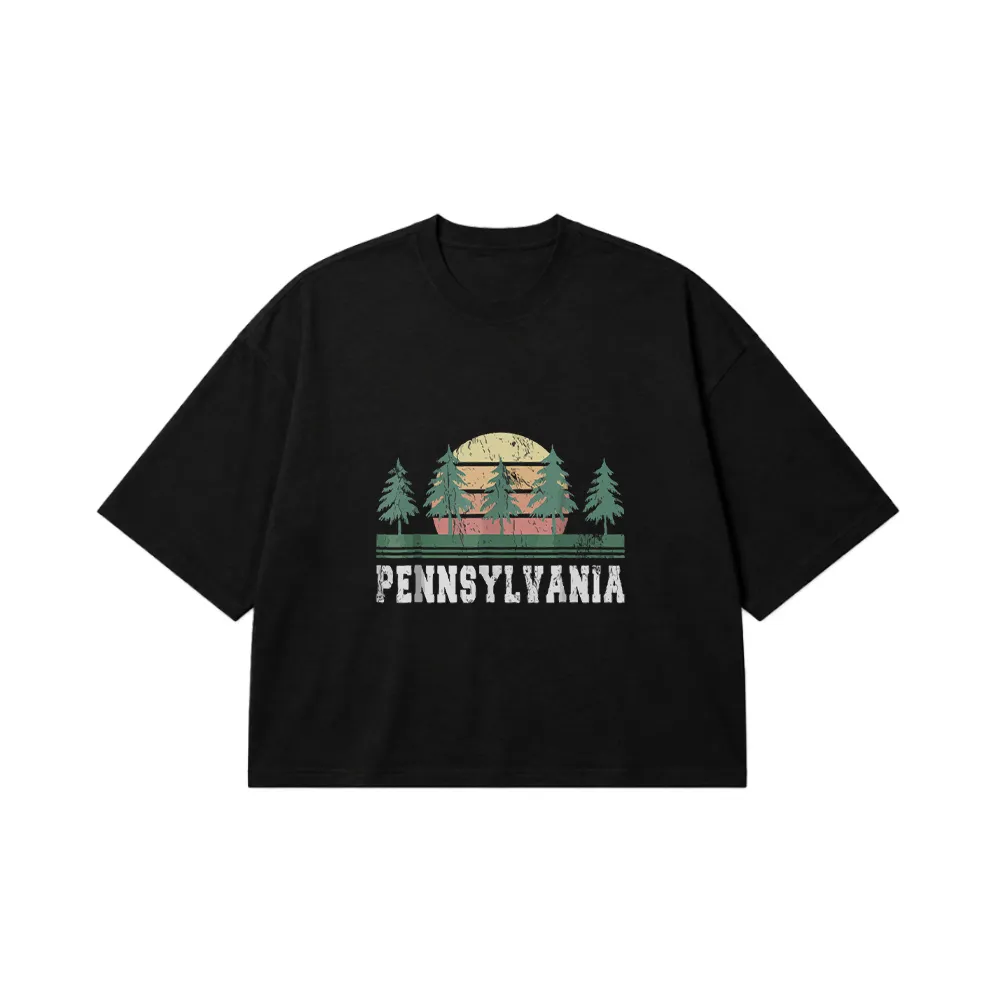تیشرت باکسی طرح Pennsylvania کد 20929