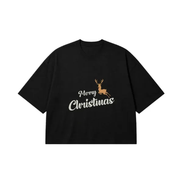 تیشرت باکسی کریسمس طرح Merry Christmas کد 21039