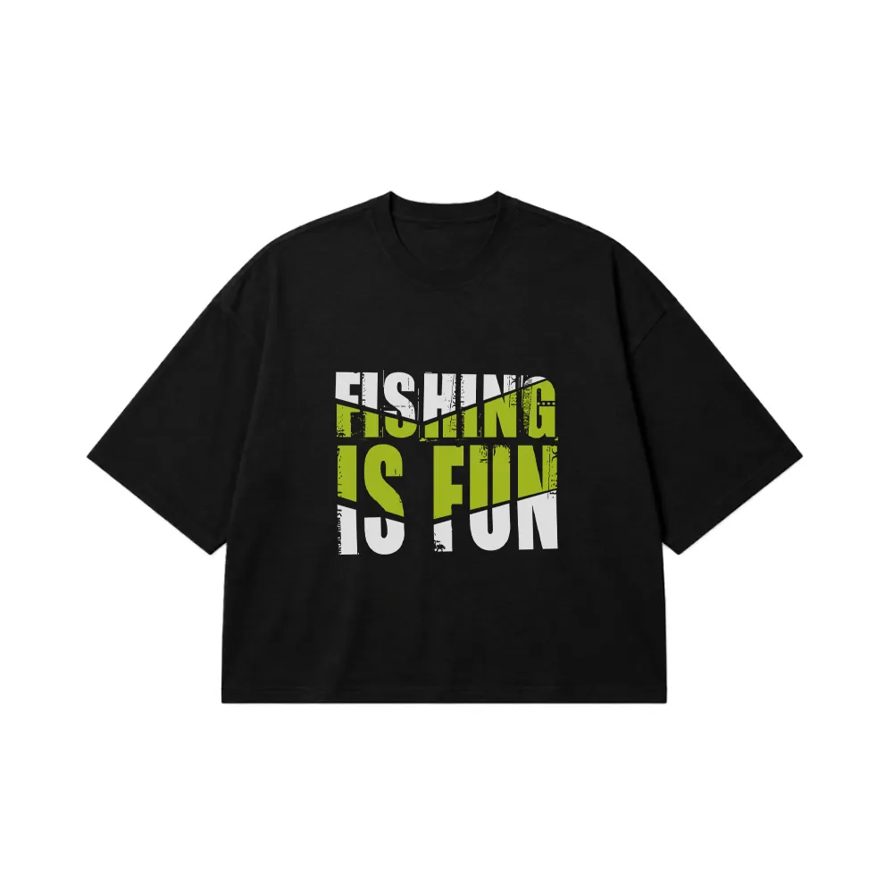 تیشرت باکسی تایپوگرافی Fishing Is Fun کد 21047