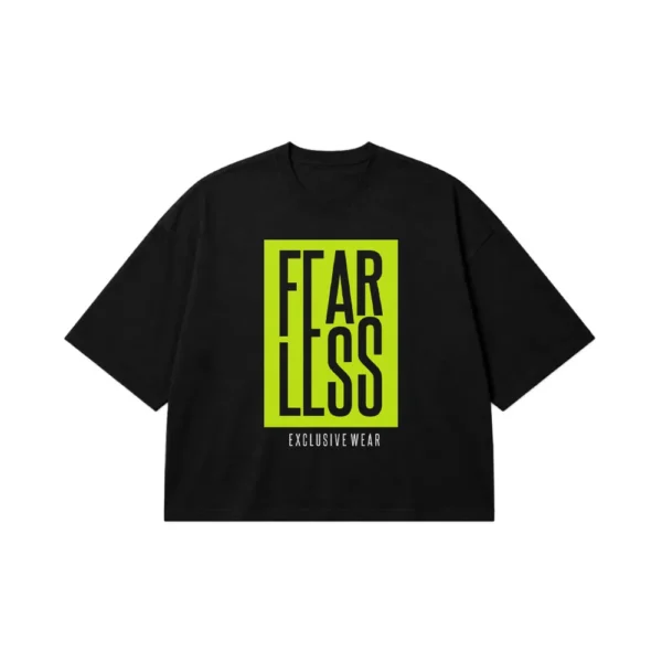 تیشرت باکسی تایپوگرافی Fearless کد 2110