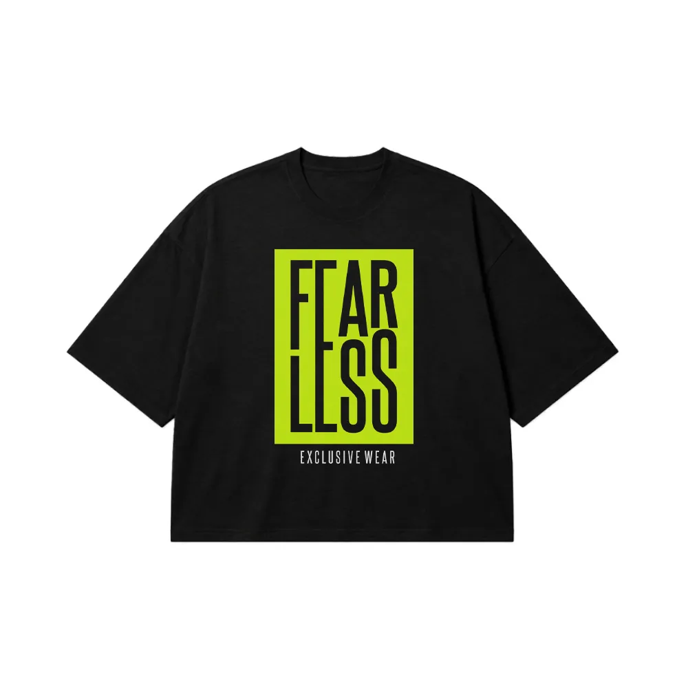 تیشرت باکسی تایپوگرافی Fearless کد 2110