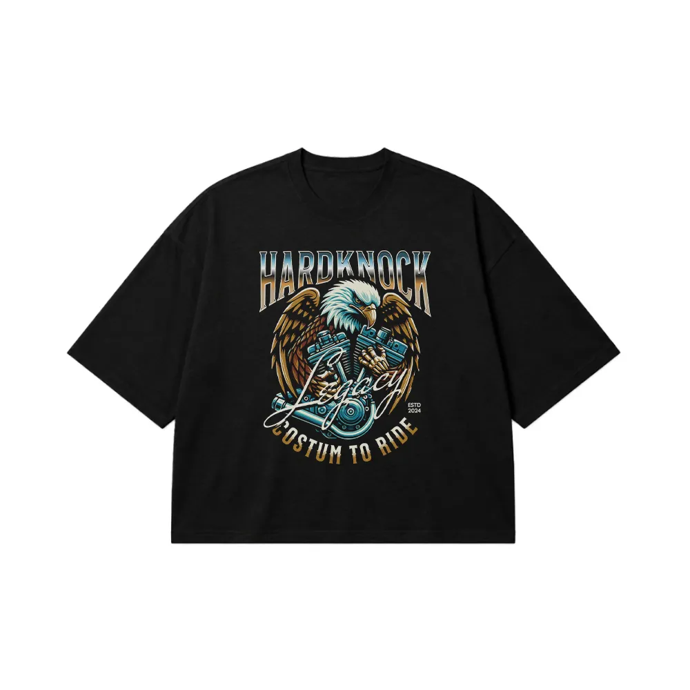 تیشرت باکسی موتورسواری طرح Hardknock Legacy کد 21180