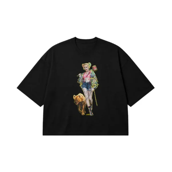 تیشرت باکسی دی‌سی طرح هارلی کویین (Harley Quinn) کد 21185
