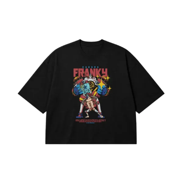 تیشرت باکسی انیمه وان پیس طرح فرانکی (Franky) کد 212
