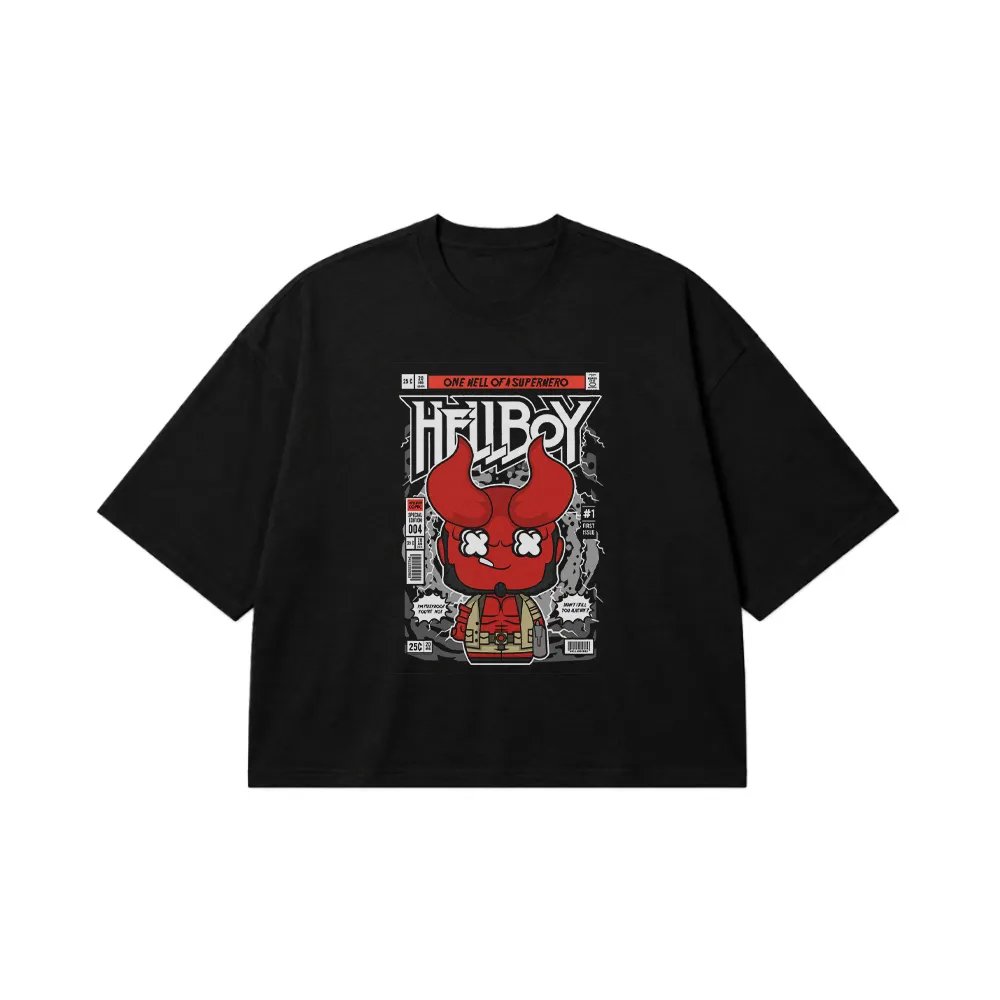تیشرت باکسی کمیک طرح هلبوی (Hellboy) کد 21273