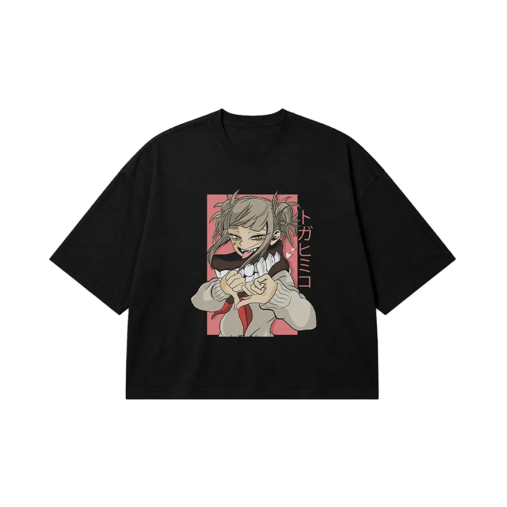 تیشرت باکسی انیمه My Hero Academia طرح توگا هیمیکو کد 21340