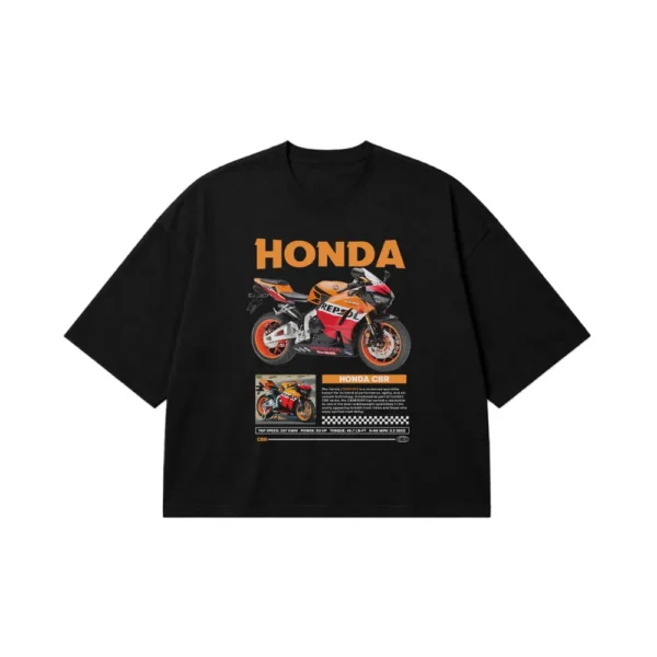 تیشرت باکسی موتورسیکلت طرح Honda CBR Repsol کد 21413