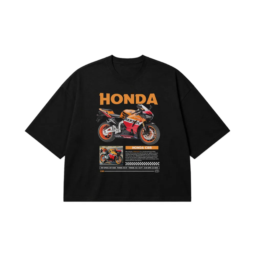 تیشرت باکسی موتورسیکلت طرح Honda CBR Repsol کد 21413