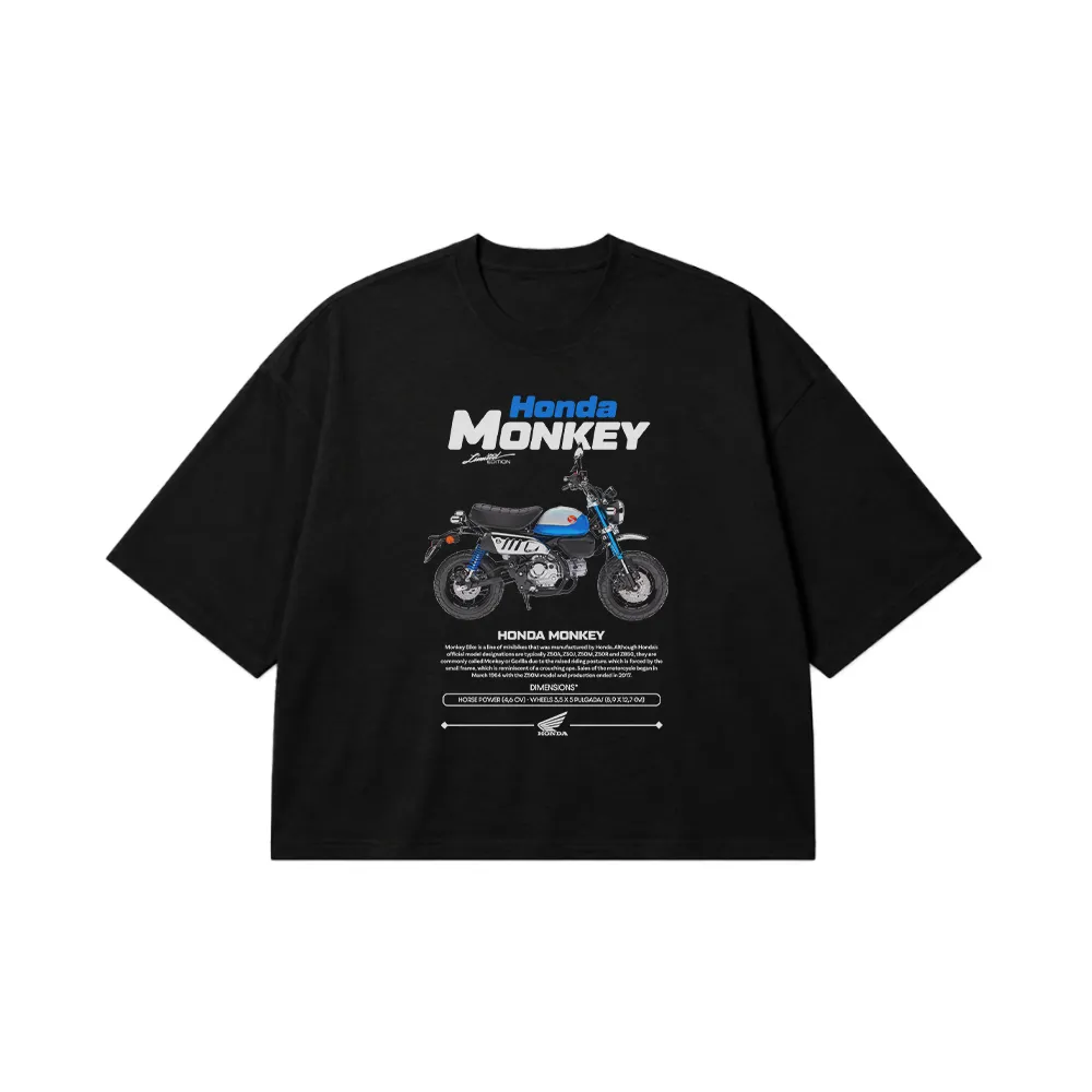 تیشرت باکسی موتورسیکلت طرح Honda Monkey کد 21472