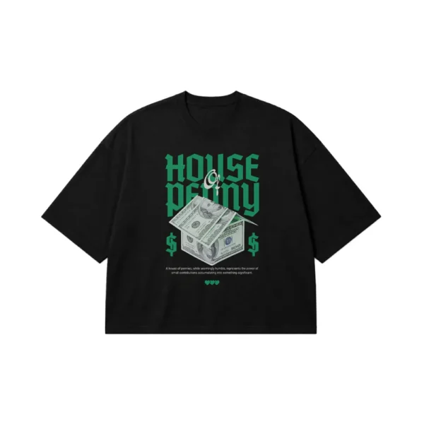 تیشرت باکسی پول طرح House Of Penny کد 21506