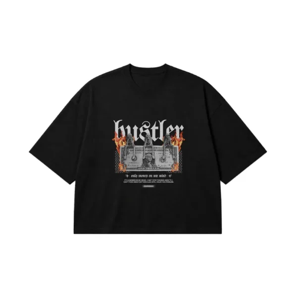 تیشرت باکسی طرح Hustler کد 21545