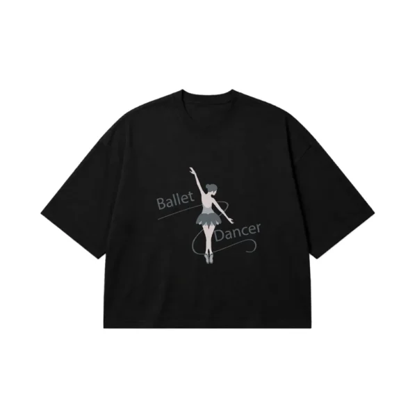 تیشرت باکسی باله طرح Ballet Dancer کد 21645