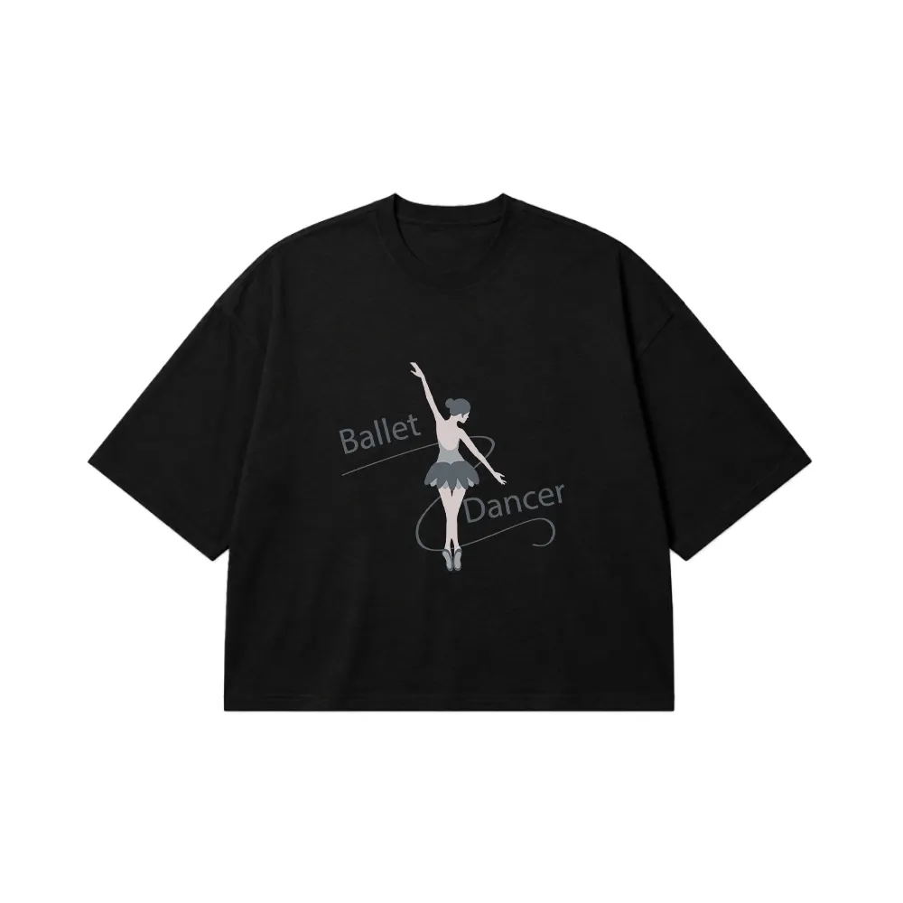 تیشرت باکسی باله طرح Ballet Dancer کد 21645