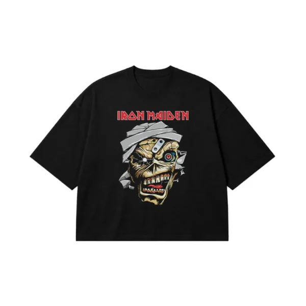 تیشرت باکسی آیرون میدن طرح ادی مومیایی (Iron Maiden) کد 21914
