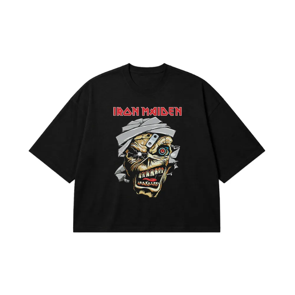 تیشرت باکسی آیرون میدن طرح ادی مومیایی (Iron Maiden) کد 21914