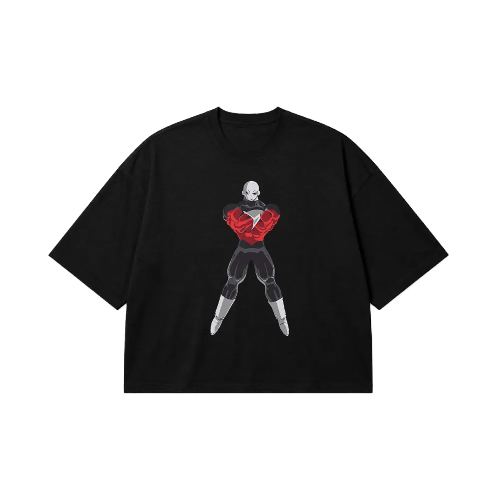تیشرت باکسی انیمه دراگون بال طرح حالت مبارزه جیرن (Jiren) کد 22167