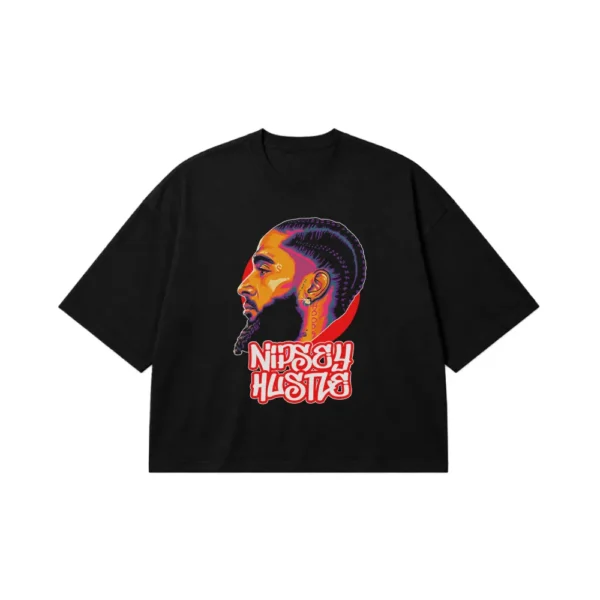 تیشرت باکسی نیپسی هاسل طرح پرتره (Nipsey Hussle) کد 22177