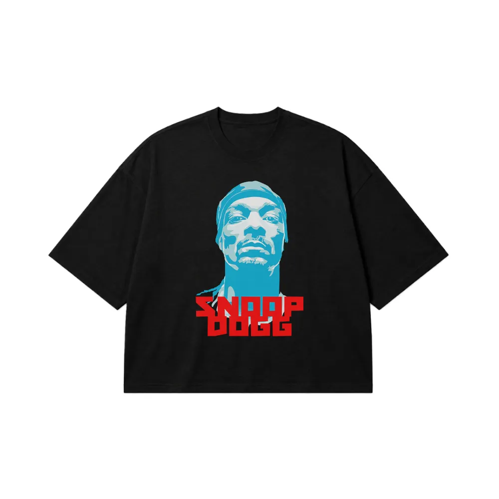 تیشرت باکسی اسنوپ داگ طرح پرتره (Snoop Dogg) کد 22182
