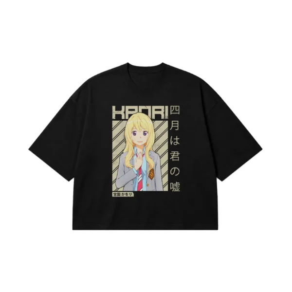 تیشرت باکسی انیمه دروغ آوریل طرح کائوری میازونو (Your Lie in April, Kaori) کد 22399