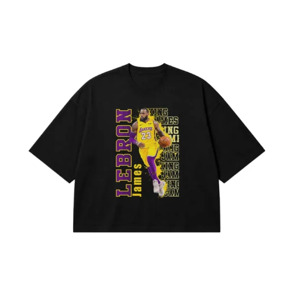 تیشرت باکسی بسکتبال طرح لبران جیمز (LeBron James) کد 22668