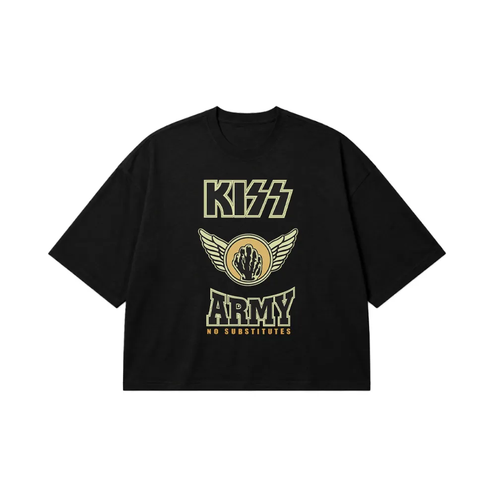 تیشرت باکسی گروه کیس طرح Kiss Army کد 22700