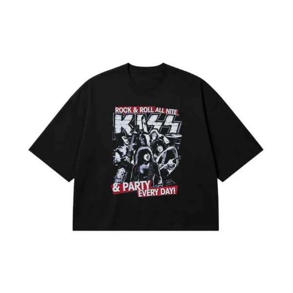 تیشرت باکسی کیس طرح Rock & Roll All Nite (KISS) کد 22718