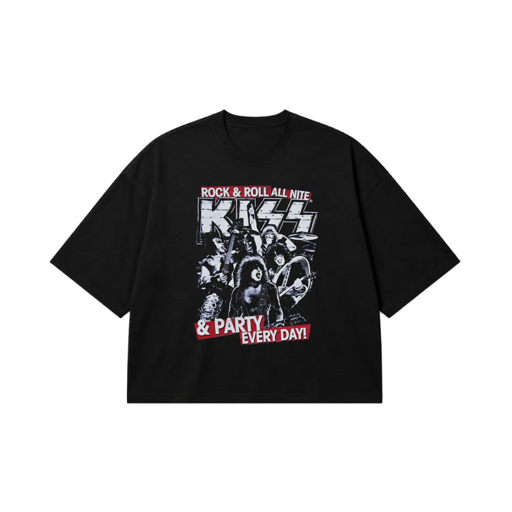 تیشرت باکسی کیس طرح Rock & Roll All Nite (KISS) کد 22718