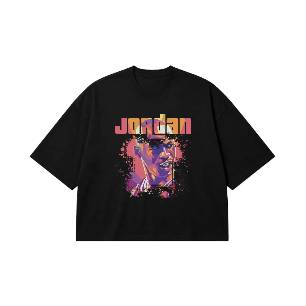 تیشرت باکسی بسکتبال طرح پاپ آرت مایکل جردن (Michael Jordan) کد 22729
