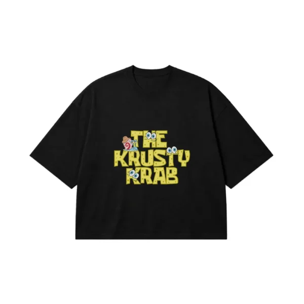 تیشرت باکسی باب اسفنجی طرح Krusty Krab کد 22884