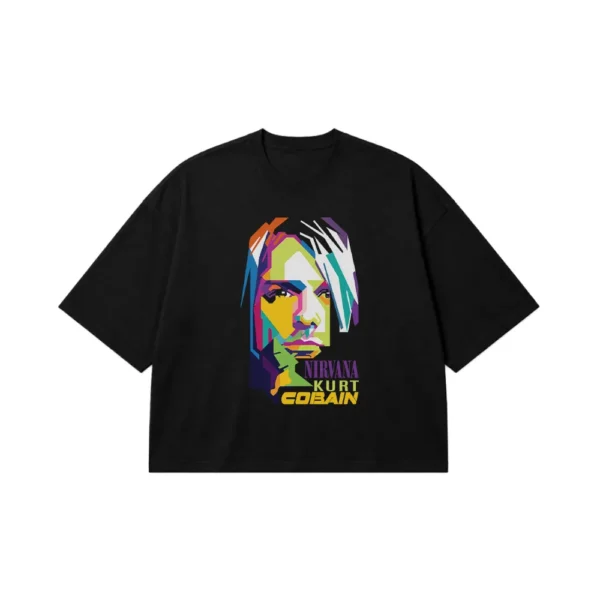 تیشرت باکسی کورت کوبین طرح پاپ آرت (Kurt Cobain) کد 22937