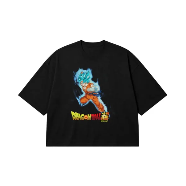 تیشرت باکسی انیمه دراگون بال طرح گوکو بلو (Goku Blue) کد 2340