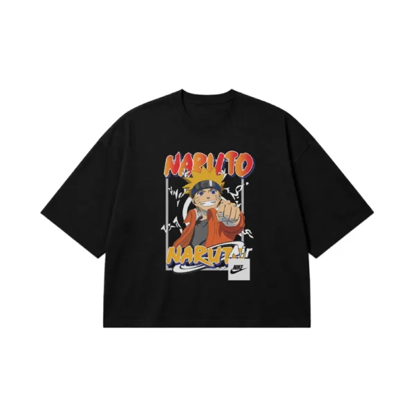 تیشرت باکسی انیمه ناروتو طرح ناروتو اوزوماکی (Naruto Uzumaki) کد 23458