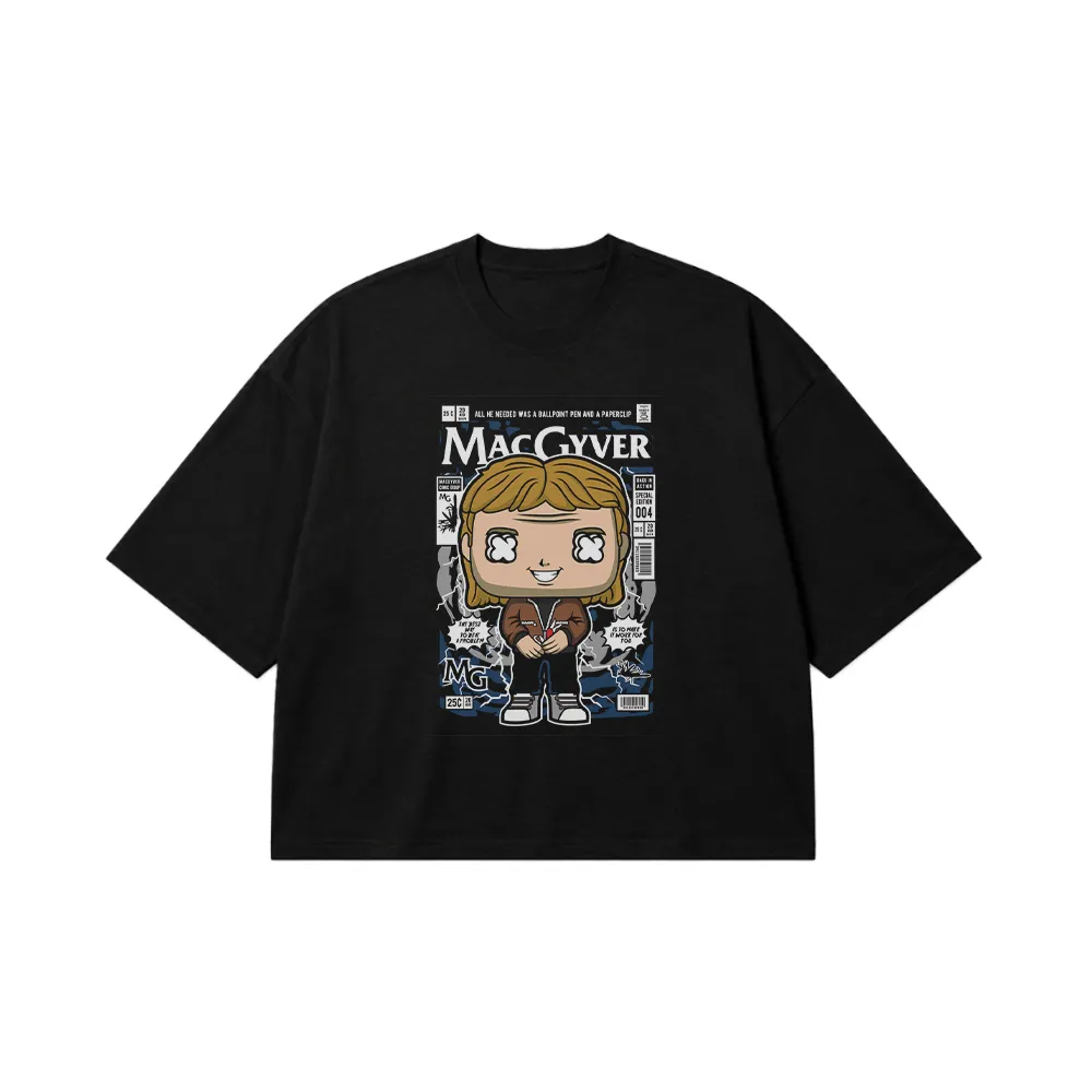 تیشرت باکسی مک‌گایور طرح کارتونی (MacGyver) کد 23469