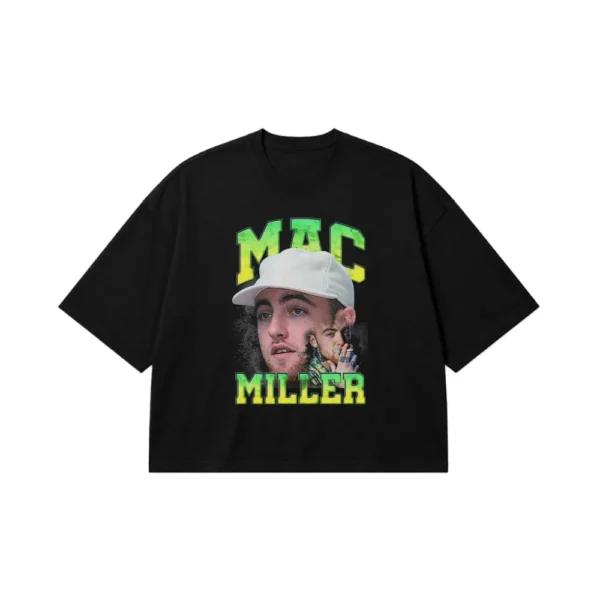 تیشرت باکسی مک میلر طرح پرتره (Mac Miller) کد 23475