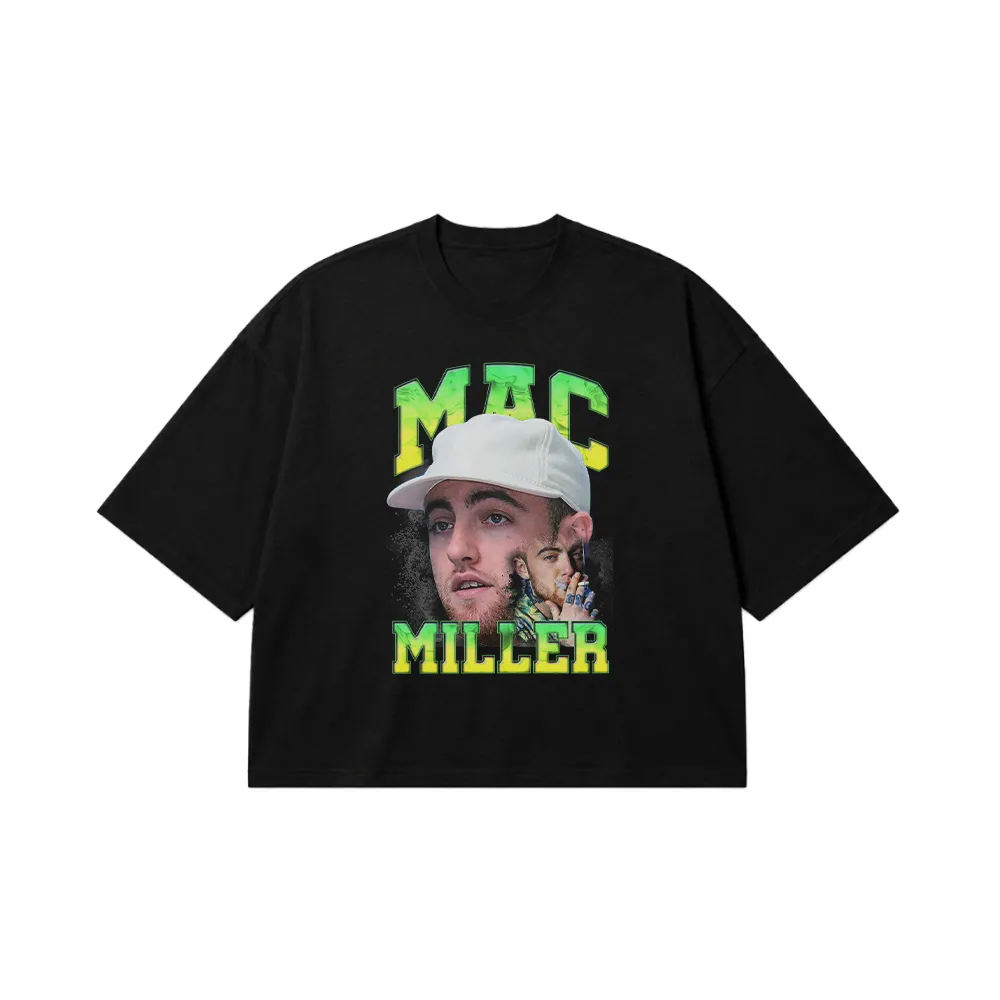 تیشرت باکسی مک میلر طرح پرتره (Mac Miller) کد 23475