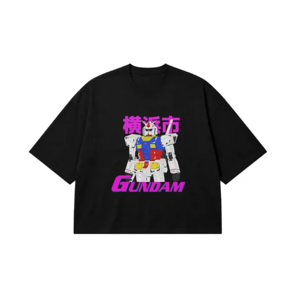 تیشرت باکسی انیمه گاندام طرح ربات کلاسیک (Gundam) کد 2350