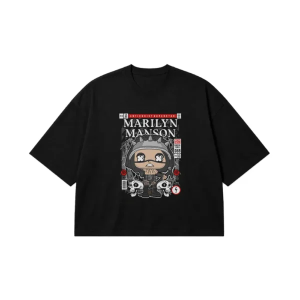 تیشرت باکسی مرلین منسون طرح Antichrist Superstar کد 23561