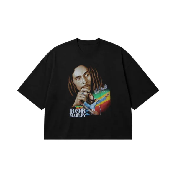 تیشرت باکسی باب مارلی طرح پرتره (Bob Marley) کد 23569