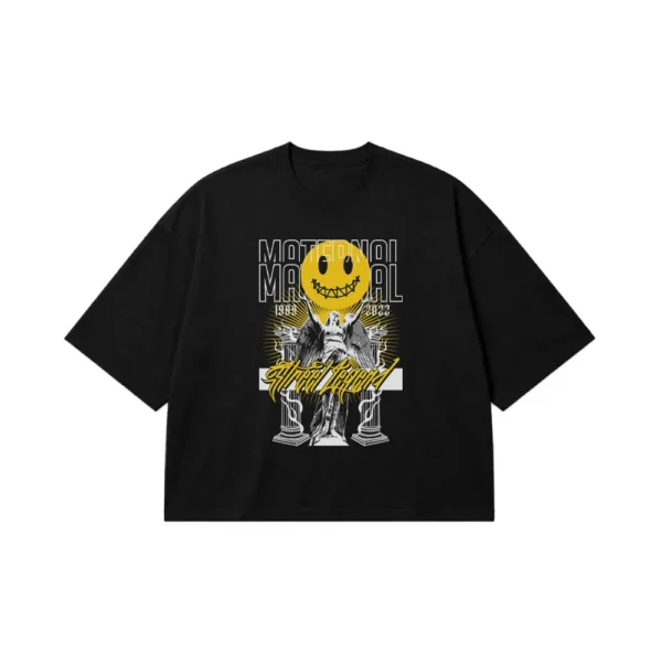تیشرت باکسی جمجمه طرح لبخند Street Legend کد 23643