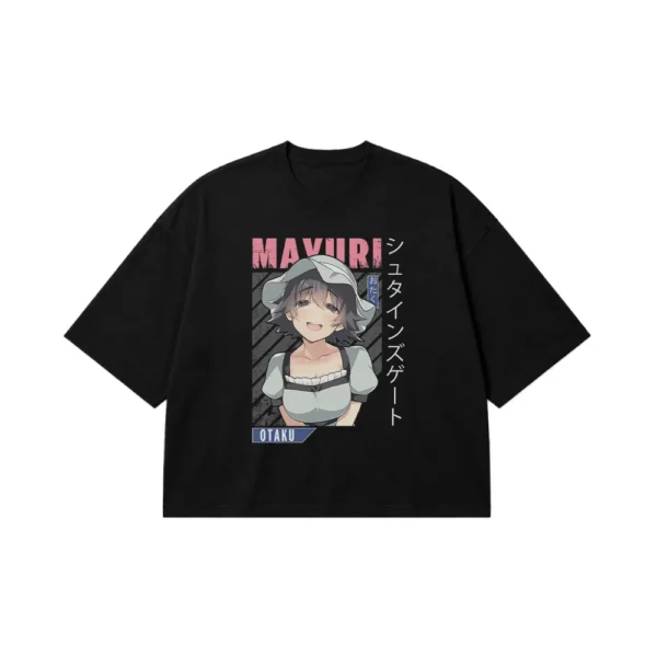 تیشرت باکسی انیمه اشتاینز گیت طرح مایوری اوتاکو دارک (Mayuri Otaku) کد 23670